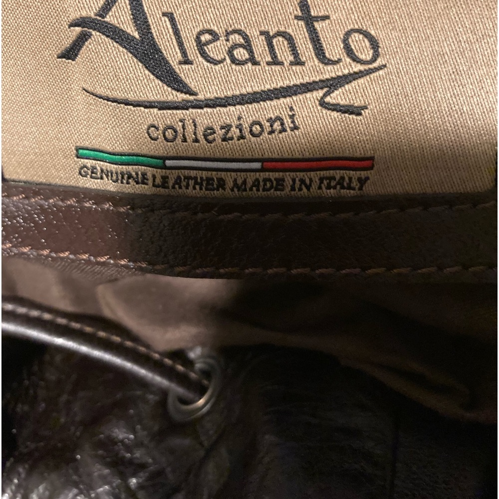 Genuine leather and pony hair backpack or hand carry bag